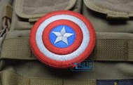 ~221~ebay貨源 英雄聯盟3D刺繡工藝 美國隊長臂章 刺繡魔術貼臂章 魔術貼款