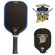 Loco Bread & Butter 16mm Pickleball Paddle- Elongated, Multi-Layer T700 Textured Carbon Fiber Pickle