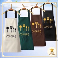 Waterproof Cooking Apron for Adults Barista Apron Motif Waterproof Cooking ApronPOLOS Kitchen Chef A