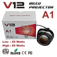 Lensa Lampu LED Projector V12 A1 Projie BiLED 2.5 Inch Inci Inchi Mobil Motor