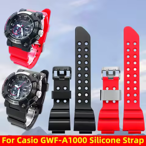 GWF A1000 Silicone Strap For Casio G-SHOCK 7th Frogman 5623 GWF-A1000 1A4 Diving Watch band Replacem