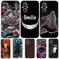 Case For OPPO A96 5G Case Phone Cover Protective Soft Silicone Black Tpu Smiley
