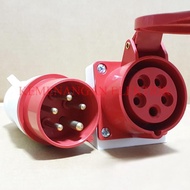 FORT SURFACE SOCKET MOUNTING + PLUG 5 PIN 3 PHASE 16A WATERPROOF SET