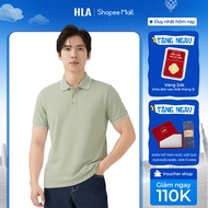 HLA Men's POLO Shirt Yellow Brown Logo - Breathable Sports Shirt, Comfortable Movement