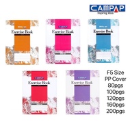 CAMPAP Write-On F5 Plastic PP Cover Exercise Book 70gsm 80,100,120,160,200Pages(CW2511/CW2512/CW2513