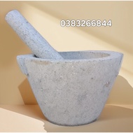 Mortar And Stone Pestle (23cm Wide Bowl)
