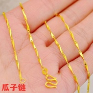 Vietnam Sand Gold Necklace Female All-Match Clavicle Chain Female Gold Necklace Non-Fading Permanent Gold
