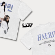 NEWJEANS HAERIN Tshirt Kpop Oversize Y2k Tee newjeans kpop tshirt Cotton