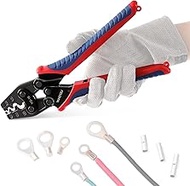 Yangoutool Ratchet Wire Crimper for Non-Insulated Lug Terminals YG-16, 22-14AWG for Battery Cable Co