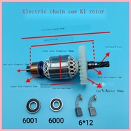 Electric Chain Saw K1/K3 Rotor Electric Chain Saw 6-tooth Rotor 405/16 Inch Logging Saw Full Copper 