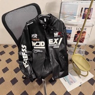 American High Street Spring Street Wear Racing Suit Puffer Handsome Embroidered hiphop Loose Casual 