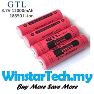 GTL EvreFire 18650 lithium battery 5300mAH 9800mAh 12000mAh 3.7V Li-ion Battery RED BLUE GREEN BLACK