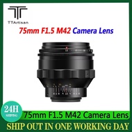 TTArtisan 75mm F1.5 M42 Cameras Full Frame Manual Focus
