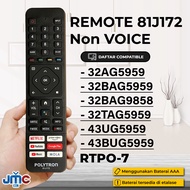 Remote Smart TV Android Polytron Smart 81J172 81J208 PLD 32AG5959 32BAG5959 32BAG9858 32TAG5959 43UG