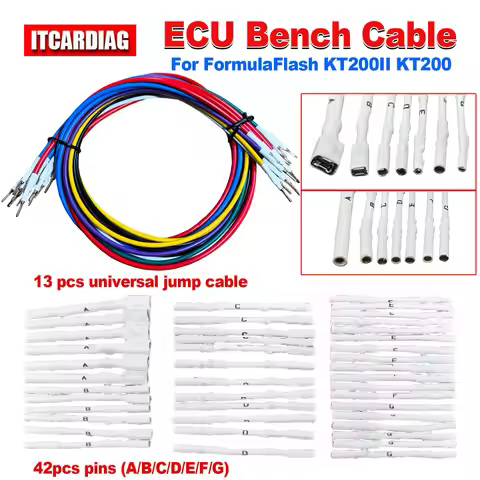 ECU Bench Cable ECU Programmer Flex Cabling Kit FormulaFlash ECU Connector KT200 ECU Pin Adapter KT2