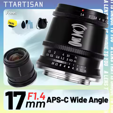 TTArtisan APS-C 17mm F1.4 Manual Focus MF Wide Angle Lens for Sony E Fuji X Leica Sigma Lumix L Niko