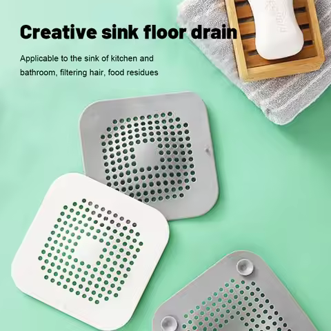 Bathroom Shower Hair Filter Kitchen Sink Plug Sink Filter Bathroom Accessories Floor Drain Plug Sili