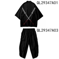 Bộ Đồ Hai món bộ kimono và quần dài thời trang phong cách Nhật Bản XXS-6XL ngoại cỡ cho nam Áo Cardi