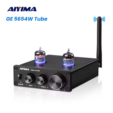 AIYIMA A3 PRO GE 5654W Tube Amplifier Preamplifier Bluetooth 5.0 Bile Pre AMP Vacuum Tube Preamp Upg