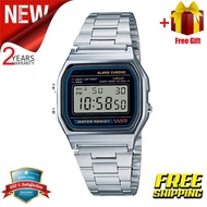 ( 2 YEARS WARRANTY ) Jam Tangan Lelaki G-STEEL Vintage A158WA-1D Digital Silver Stainless Steel Stra