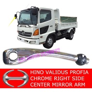 J01S08 HINO VALIDUS PROFIA BLACK/ CHROME RIGHT SIDE CENTER MIRROR ARM