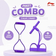 LINNINI Fit Combo 2-in-1 Tummy Trimmer & Fitness Equipment Stretching Yoga Resistance BandTALI