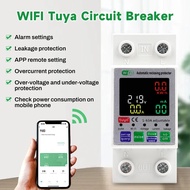 2P 63A Tuya WiFi Circuit Breaker Automatic Reclosing Protector Over Under Voltage Protection Modular
