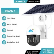 Hamrol 4G SIM Card Kamera 5MP Outdoor Solar Panel Battery PTZ Kamera PIR Detection Audio CCTV Kamera