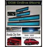 HONDA CITY 2020 - 2022 New Saloon &amp; Hatchback OEM Plug &amp; Play Stainless Steel White LED Door Side Sill Step Plate