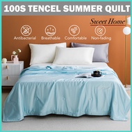 100S Tencel Breathable Summer Quilt Premium Plain Color Antibacterial Blanket 150x200cm/200x230cm