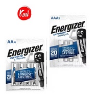 ENERGIZER Ultimate Lithium L91 AA x4 / L92 AAAX4  BL4 Battery