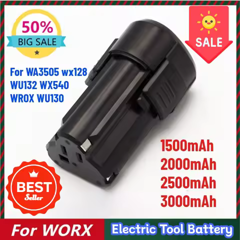 1500/2000/2500/3000mAh for WORX Kress 12V WA3505 WX128 WU132 WX540 WROX WU130 Electric Tool Battery
