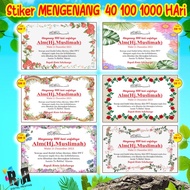 Kartu Ucapan Tahlil Mengenang 40-100-1000 hari / PRINT STIKER KOTAK