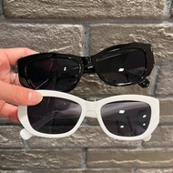 sunglasses spek mata hitam 2024 versi Korea baru dari cermin mata hitam ungu, wajah bulat bermutu tinggi, cermin mata hitam bingkai persegi nipis, perlindungan UV dan teduhan