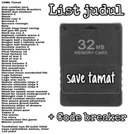 Memory card Ps2 save tamat memory ps2 memory code memory tamat memory playstation MEMORY PS2 SAVE T