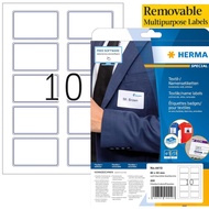 HERMA 4410 Self Adhesive Clothing Labels,10 Labels per A4 Sheet, 20 Sheets,80 x 50 mm,200 Labels, Re