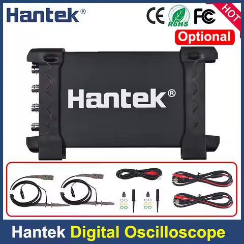 Hantek 4CH Digital Oscilloscope 6074BC 6104BC 6204BC 6254BC 70MHz/100MHz/200MHz/250MHz USB Virtual O