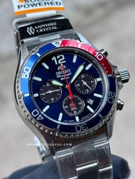 Brand New Orient Kamasu Pepsi Coloured Solar Powered Sapphire Crystal Divers Watch RA-AT0201L