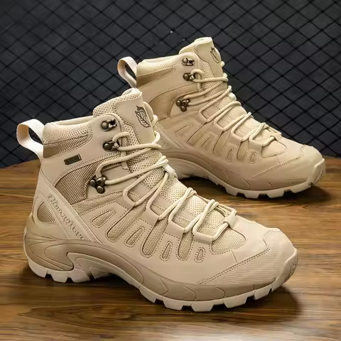 New Men Tactical Boot Safety Anti-Slip Hunting Boot Size Plus Ankle Motorcycle Male Army Boot Brand 