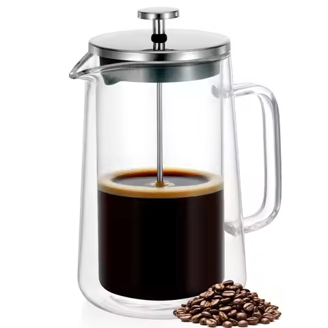 French Press Coffee Maker Glass Manual Coffee Brewer 350 650 1000ml Portable Coffee Press with Filte