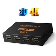 HDMI Splitter 1 In 4 Out 4K 2K Ultra HD 3D Multi Port Hub HDMI Switch Converter for Laptop Computer Monitor