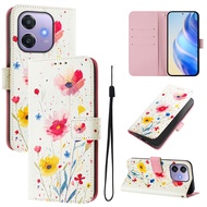 Phone Case For OPPO A5i A5i Pro A5 A3 A3X A5X A5 Pro Butterfly Flower Cat Multifunctional Painted PU