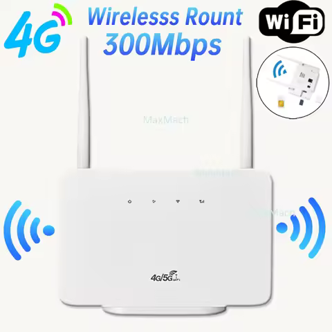 2025 New 4G Wireless Router 300Mbps 4G LTE CPE Router Modem LAN External Antenna with Sim Card Slot 