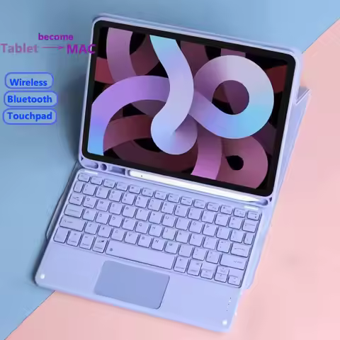 Case with Touchpad Keyboard for Samsung Galaxy S10 Lite 10.9inch Wi-Fi/5G S10 FE X520 X526 Tab A7 Ta