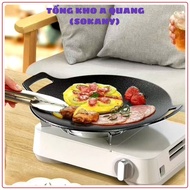 Cast iron pan SIZE 34, stone baking pan non-stick pan size 34 cm Korean non-stick stone pan chao da 