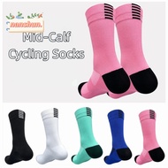 NANSHUN Cycling Socks, Professional Mid-Calf Mountain Bike Sock,  Moisture-Wicking Breathable Quick 