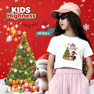 (24 Hours Delivery) Cotton 1 Christmas Festival Party Team shirt Red 2026 kids Round Neck t-shirt 73