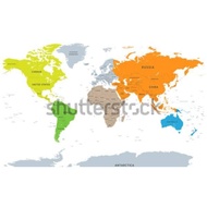 World map world map wall display Indonesian map educational children's learning map