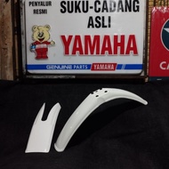 HITAM PUTIH 1set Front FENDER Yamaha DT100 white FENDER DT 100 DT125 Front FENDER Comp 1977-1985 whi