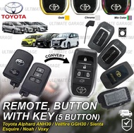 Toyota Alpahrd Vellfire ANH30 Noah Voxy Sienta Esquire Keyless Remote Housing Casing Cover Convert K